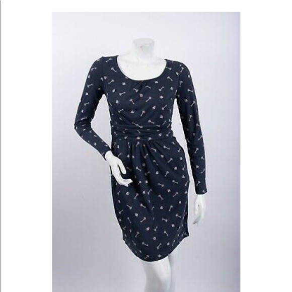 Boden Mabel Lock and Key Long Sleeve Jersey Dress - Picture 3 of 3